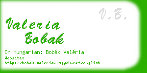 valeria bobak business card