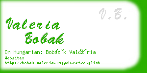 valeria bobak business card